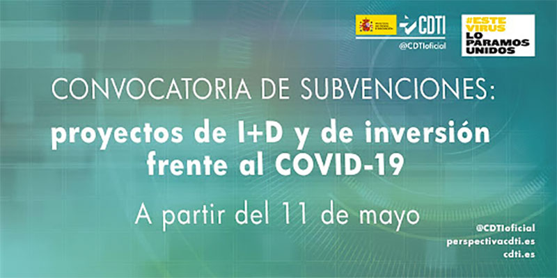 Convocatoria de Ayudas y Subvenciones para Proyectos de I+D frente a COVID-19