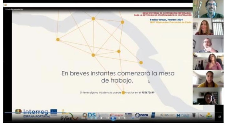 Proyecto INTERPYME: Celebración de las primera mesa sectorial de cooperación empresarial. Febrero 2021
